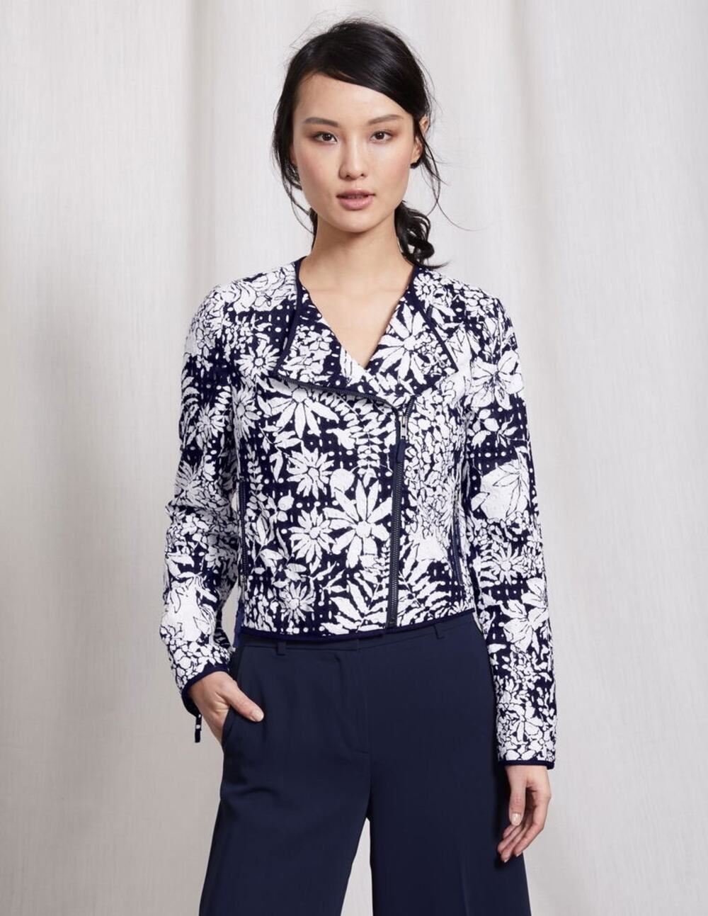Boden Amelie Broderie Biker Jacket Women's Size 4